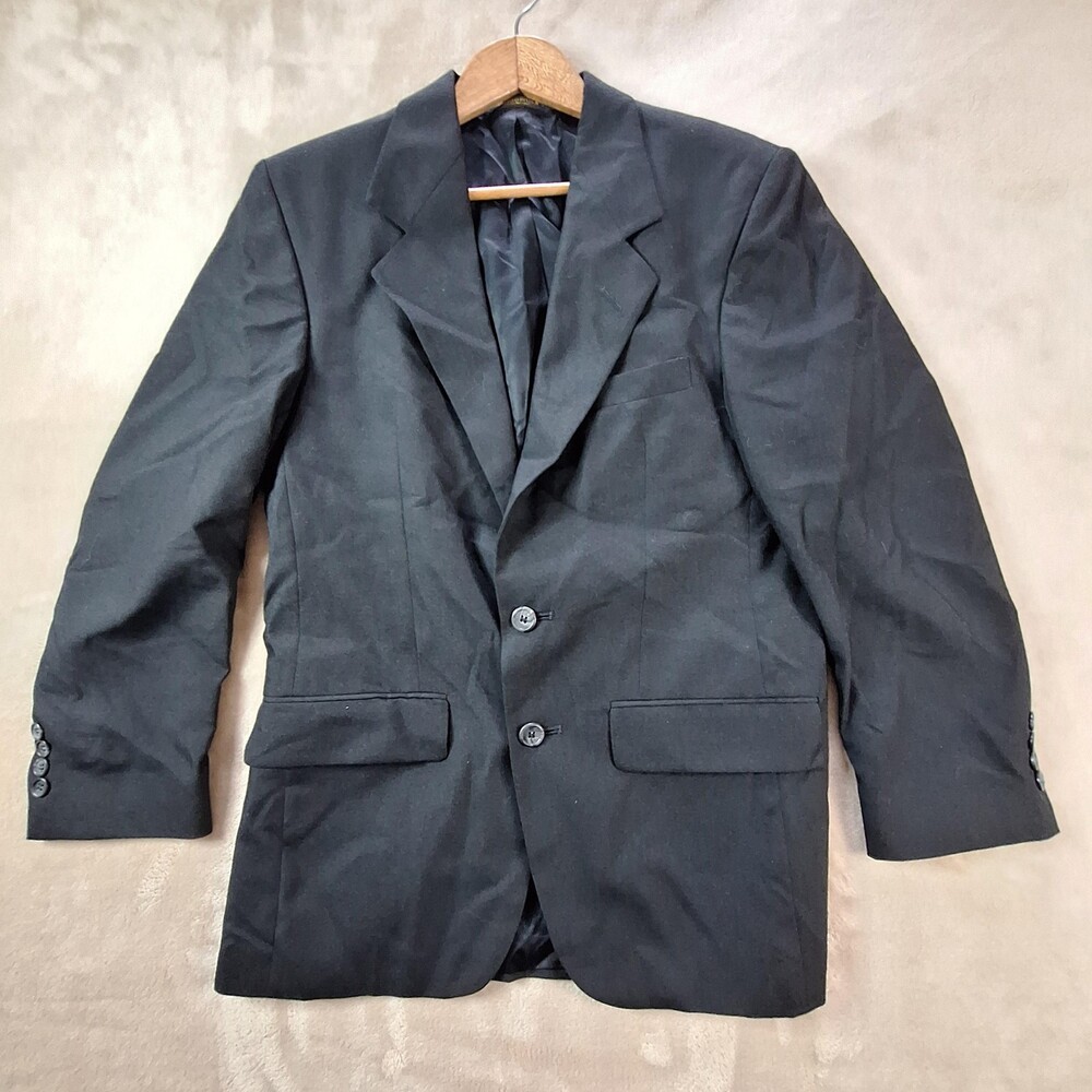 Hardwick Clothes Blazer Mens 36S Blue 2 Button Single Vent Made USA Sport Coat